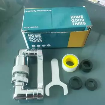 Медный металлический универсальный кран с вращением на 1080°, удлинитель с двойным режимом распылительной головки, аэратор-барботер для кухонного робота-манипулятора