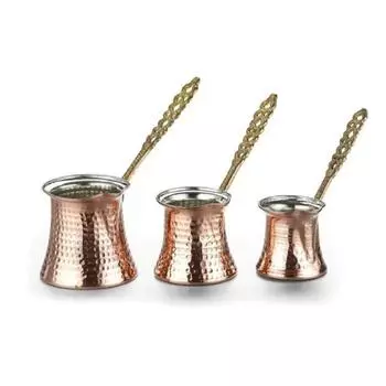 Медный набор кофейников из 3 предметов