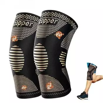 Медный наколенник от боли и поддержки при артрите-Медный наколенник от боли в колене Компрессионный рукав для занятий спортом, облегчение боли в колене S
