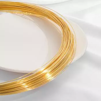 Медный позолоченный голый провод для изготовления ювелирных изделий своими руками, многослойный браслет, браслет 0.4mm 1meter
