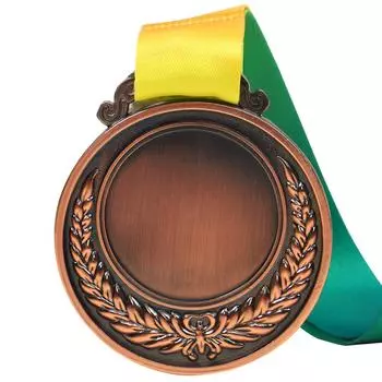 Медный приз диаметром 2 дюйма с лентой на шее для вечеринок на соревнованиях (медь ) Делавэр