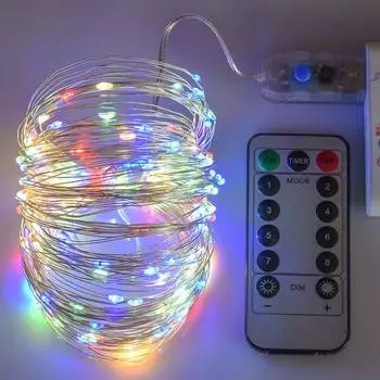 Медный провод USB светодиодный гирляндный светильник с дистанционным управлением водонепроницаемый гибкий сказочный свет декоративная лампа украшение вечеринки 20M White Light.