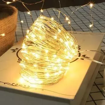 Медный провод USB светодиодный гирляндный светильник с дистанционным управлением водонепроницаемый гибкий сказочный свет декоративная лампа украшение вечеринки 20M White Light.