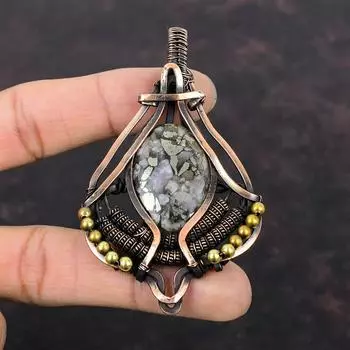 Медный розовый опал драгоценный камень кулон медная проволока обернутый кулон ручной работы абсолютно новый кулон медная проволока обернутый ювелирные изделия для женщин кулон подарок для мамы