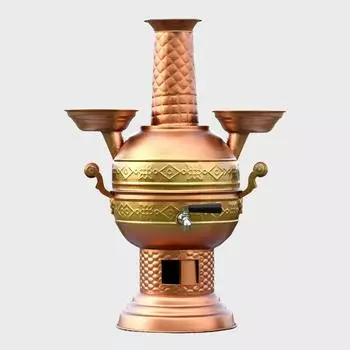 Медный самовар в форме тыквы 5л