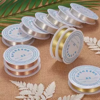 Медный шнур, удобный, легко режущийся шнур, медная проволока для бисерной цепочки 0.3mm античная золотой