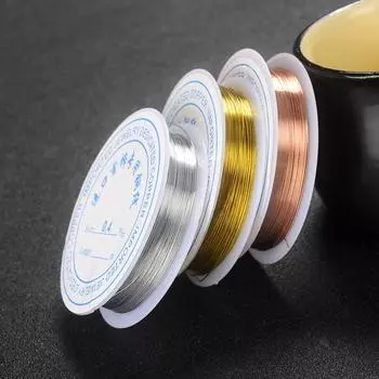 Медный шнур, удобный, легко режущийся шнур, медная проволока для бисерной цепочки 0.5mm античная золотой