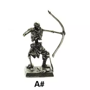 Медный Скелет Легиона Фигурки Миниатюрное Украшение Ретро Металл Череп Солдат Армия Статуя Настольная Игрушка Орнамент A