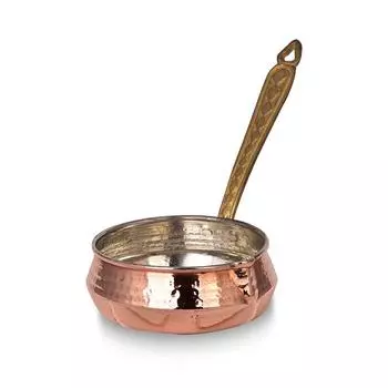 Медный соусник для сальсы Французская кухня, Медная кухонная утварь, Соусник, Небольшой соусник, Соусник с ручкой