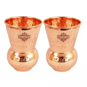 Медный стеклянный стакан, дизайн молотка, посуда для питья, 300 мл каждый, набор из 2 предметов