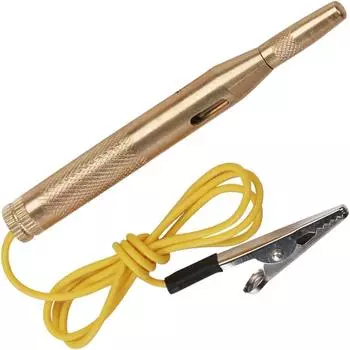 Медный тестер автомобильных цепей Портативный тестер для ремонта транспортных средств Инструмент для диагностики цепей автомобиля 10.2*4.3*1.1cm золотой