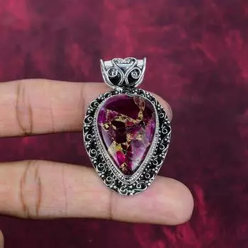 Медный Турмалин Ручной работы Подвеска с драгоценным камнем, 925 Проба Стерлинговое Серебро Красивое Подвесное Ювелирное Изделие 2.04 Inches