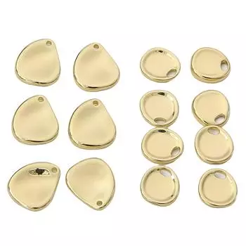 Медный вогнутый нерегулярный овальный кулон для изготовления ювелирных изделий своими руками, аксессуары для рукоделия 11x12mm