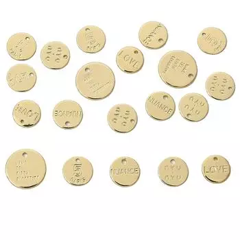 Медный выгравированный круглый кулон для изготовления ювелирных изделий своими руками, аксессуары для рукоделия 9mm