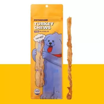 Медовая индейка жевать (Палочка 30г) Собака Жевательная резинка для собак длительного хранения Сухожилия индейки 1P