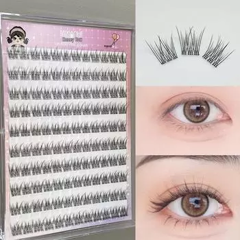 Медовая коробочка Макияж без макияжа Прозрачная лента Рыбий хвост Мягкие накладные ресницы (Бесклеевой, Большая вместимость)