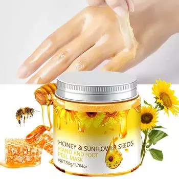 Медовая маска для рук, нежная маска для рук и тонких линий на ногах, увлажняющий и предотвращающий высыхание крем для рук на осень и зиму One Size жёлтый