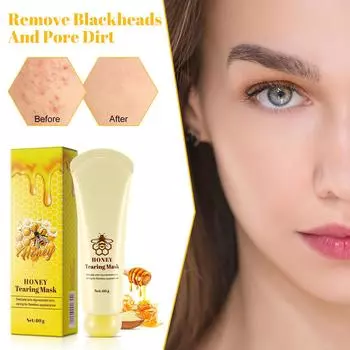 Медовая отшелушивающая маска, уход за Т-зоной носа, черные точки, закрытые комедоны, отшелушивающий пластырь, размазываемая маска One Size