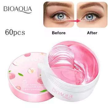 Медово-персиковые гексапептидные патчи для глаз, увлажняющая маска для глаз, маска для глаз против морщин, удаление темных кругов, укрепляющая кожу 60pcs