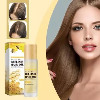 Медовое масло для ухода за волосами Медовое масло с розмарином восстанавливает сухие и вьющиеся волосы Увлажняющее питательное масло(10мл) One Size