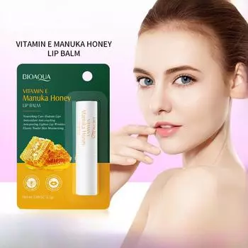 Медовый бальзам для губ с витамином Е, противопотрескавшийся, увлажняющий и увлажняющий бальзам для губ 2.7g