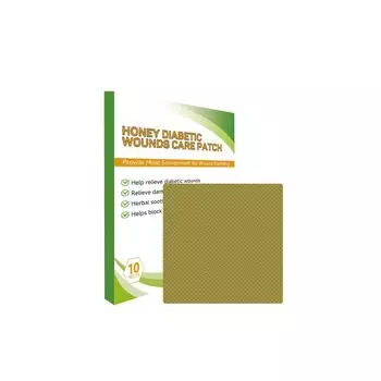 Медовый пластырь для лечения диабетических травм 10 шт. пластырь для лечения диабетических ран, ссадин, порезов и облегчения боли One Size