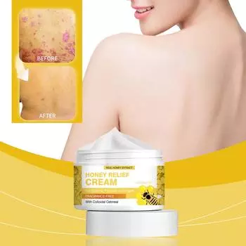 Медовый рельефный крем, увлажняющий увлажняющий крем, экстракт настоящего меда, увлажняющий и увлажняющий для всех типов кожи и участков тела One Size