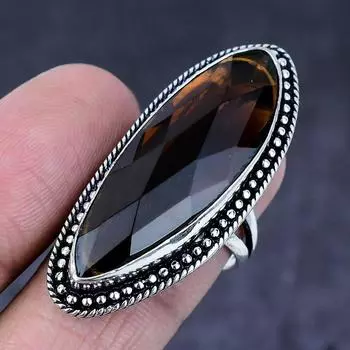 Медовый топаз драгоценный камень ручная работа серебро 925 пробы подарок ювелирное изделие кольцо размер 8.5 k7y16