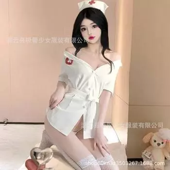 Медсестра юбка чистая похоть малышки бант пояс стройнящая глубокое V average size 80-60kg