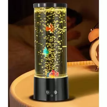 Медуза Лампа светодиодная Высокая Яркость USB Ночной Светильник Креативный Детская Комната Спальня Пузырь Рыба Стол чёрный