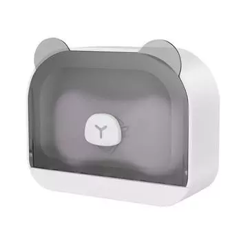 Медведь Креативный Мыльница Отверстие Бесплатно Настенный Слив Для Ванной Комнаты С Крышкой Мыльница Без Застоя Ручной Ящик Для Хранения Мыла