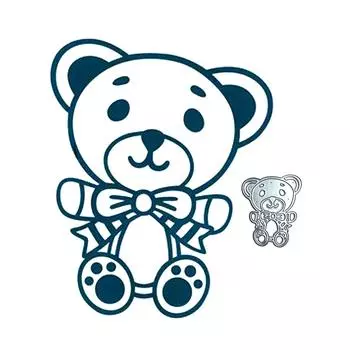 Медведь Металлические штампы DIY Ремесло Углеродистая сталь Шаблон для тиснения Трафарет Скрапбукинг для высечек карточек Украшение формы