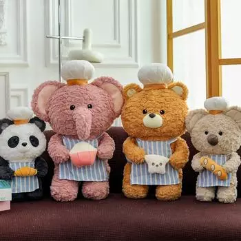 Медведь Панда Мягкая игрушка Мультфильм Коала Пушистая кукла Милый Слон Мягкая кукла Подарок на день рождения style 1