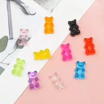 Медведь Популярный Слой Ручной Работы Подарок На Вечеринку DIY Для Женщин Цепи Ожерелья Горячие Продажи Женские Ювелирные Изделия Ярких Цветов Высокое Качество Симпатичные 10 ШТ. Подвески Бусы 10PCS 18*11