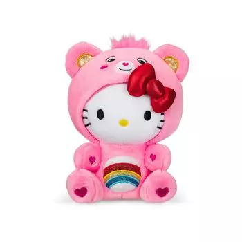 Медведи Care Bears Hello Kitty Cheer Bear в костюме 8-дюймовой плюшевой игрушки забавного размера — мягкие и приятные на ощупь — для девочек и мальчиков, сотрудников, коллекционеров в возрасте от 4 лет.