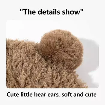 Медвежьи ушки плюшевые шапки шапка зимняя милая теплая утолщенная вязаная шапка корейская версия милая универсальная защита ушей женские шапки хаки