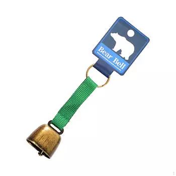 Медвежий колокольчик против потери питомца, подвесная собака с брелоком, шумелка для коров, путешествия, кемпинг, Green Strap Bronze