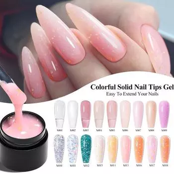 MEET ACTOSS 1 шт., гель для быстрого наращивания ногтей, 8 мл, блестящий цвет, акрил, быстрое наращивание ногтей, маникюрный гель для ногтей, полигель для ногтей