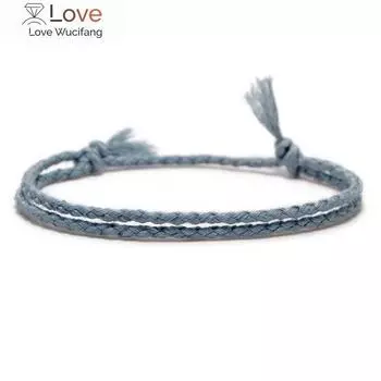 Meetvii Простой плетеный хлопковый веревочный браслет для молитвы и йоги, ручная работа, чистый цвет, шикарный браслет с кисточками для мужчин и женщин 20cm