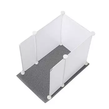 MEEXPAWS Защита от брызг для кошачьего туалета Размер L см x Ограждение для кошек Ограждение для домашних животных Включает в себя коврик для кошачьего туалета Легко чистить и прибл.. 68,58 50,8 см.