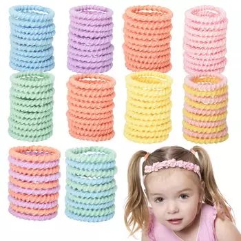 mefeny Hair Large 90 шт. Детские резинки без запутывания, детские резинки, маленькие, емкость, прибл.. Комплект, Аксессуары, Красочные, Девочки, Малыш, (A2)