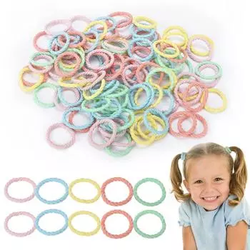 mefeny Hair Large 90 шт. Детские резинки без запутывания, детские резинки, маленькие, емкость, прибл.. Комплект, Аксессуары, Красочные, Девочки, Малыш, (A1)