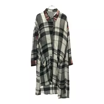 MEFU Sensounico made in Japan check Long sleeve Long dress 38 Women Used