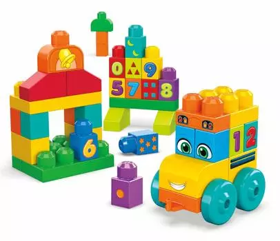 Мега Блоки (МЕГА БЛОКИ) Mega Blocks 123 Автобус [1 год ~] [45 деталей] FBM80
