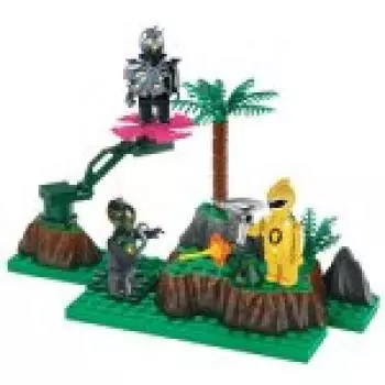 Mega Bloks Abaranger Showdown Abare Yellow VS Guilton