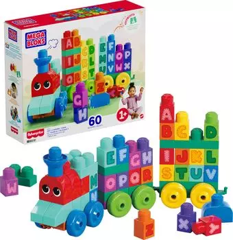 Mega Bloks ABC обучающий набор для строительства поезда
