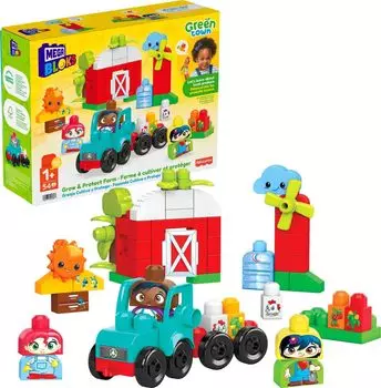 MEGA BLOKS Green Town Bee и Fun Farm Tractor Набор из блоков 51 год и HDL07 [Набор блоков] [Количество деталей] [1 шт.]