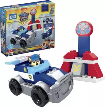 MEGA BLOKS Mega Bloks Щенячий патруль из фильма «Погоня» Супер Полицейская машина возрастом 10 лет и GYJ00 Синий [3 вверх]