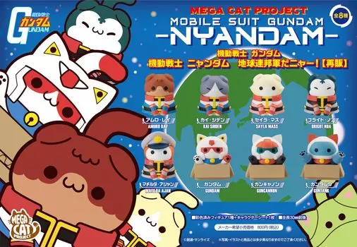 MEGA CAT PROJECT Мобильный доспех Гандам Мобильный доспех Ньяндам Земная Федерация Коробка из 8 предметов Силы, мяу!