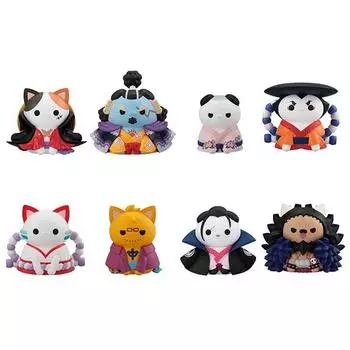 MEGA CAT PROJECT One Piece Nyan Piece Luffy and Wano Country Edition, 8 типов в примерно 30-миллиметровой окрашенной ПВХ-фигурке талисмана, Нян! (BOX)